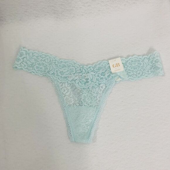 GB Thong Juniors Women M Nylon Lace Multicolor Pastel Set of 4 Romantic Sexy NWT - Picture 4 of 8